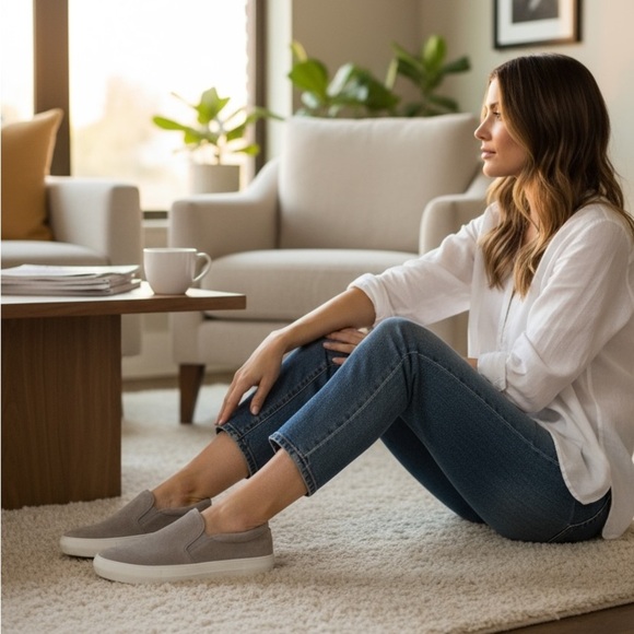 3/$20 Madden Gills Slip On Shoes Suede Taupe / Gray Casual Women's Size 8M - Picture 3 of 8